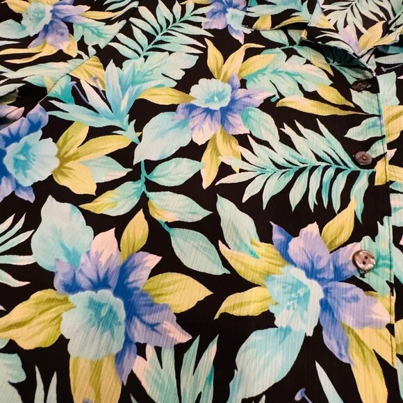 Alia Floral Short Sleeve Button Down Blouse Size 20W - Picture 6 of 10